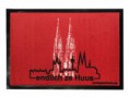 Köln-Fußmatte mit dem Dom "endlich ze Huus"